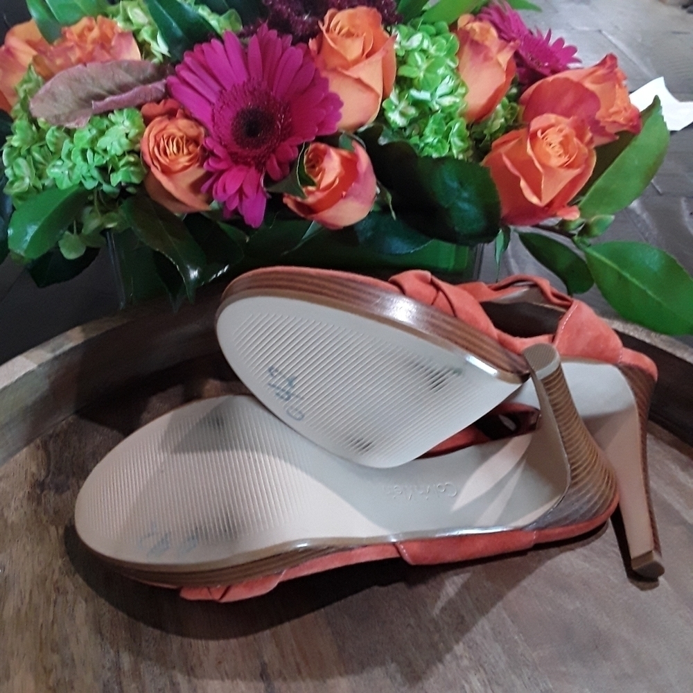 Calvin Klein | Licia braided burnt orange heels - Picture 4 of 5
